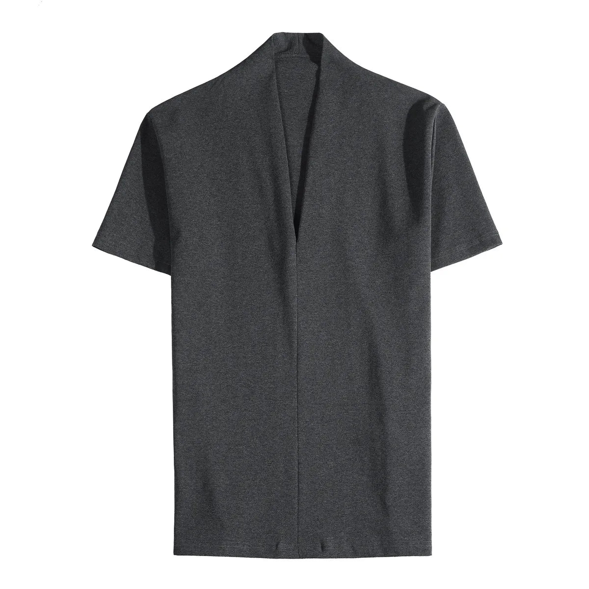 Camiseta masculina com decote em v 2025 verão moda sólida manga curta t camisa masculina fino ajuste casual versátil camisetas topo roupas masculinas