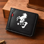 Carteira masculina ultrafina multifuncional casual de couro PU design personalizado elegante