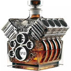 Decantador de uísque v8 motores forma decantador de álcool garrafa decoração de vinho acessórios de barra para tequila bourbon