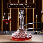 Decantador De Vinho Com Padrão De Martelo Com Tampa, Separador De Vinho Tinto Criativo, Vidro De Cristal Criativo, Decantador De Uísque De Alto Grau, 1100ml