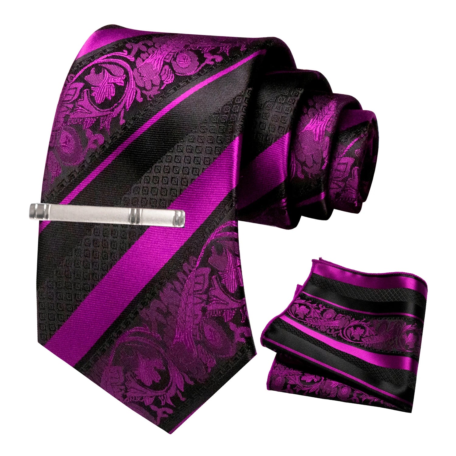 Clássico masculino floral gravata 8cm conjunto de gravata de seda bolso quadrado gravata clipe ternos de negócios acessórios noivo casamento cravat