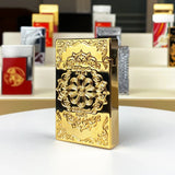 Isqueiro a gás vintage de alta qualidade para homens e mulheres, caixa de cigarro à prova de vento, nova condição