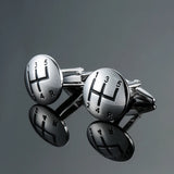 Abotoaduras de camisa francesa masculina, material de cobre redondo, abotoaduras de mudança de marcha de carro, acessórios de roupas da moda, atacado