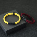 Nova moda masculina pulseira fio dupla camada destacável combinando empilhável braslet acessórios de lazer hombre erkek bileklik