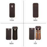 Caixa de charuto portátil de luxo com fivela de latão Humidor Cigar Box Estojo de couro para fumar Acessórios de armazenamento Compartimentos 3 ou 6 slots