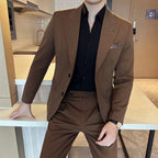 (Jaqueta + calça) ternos masculinos de luxo, slim fit, 2 peças, alta qualidade, estilo italiano, casamento, festa social, smoking, roupas masculinas