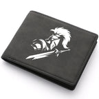 Carteira curta masculina de couro PU vintage fino porta cartão de crédito carteira compacta preta