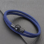 Estilo simples corda pulseira masculina dupla camada grau a 4mm fio tecido braslet esportes ao ar livre sobrevivência braclet ciclismo jóias