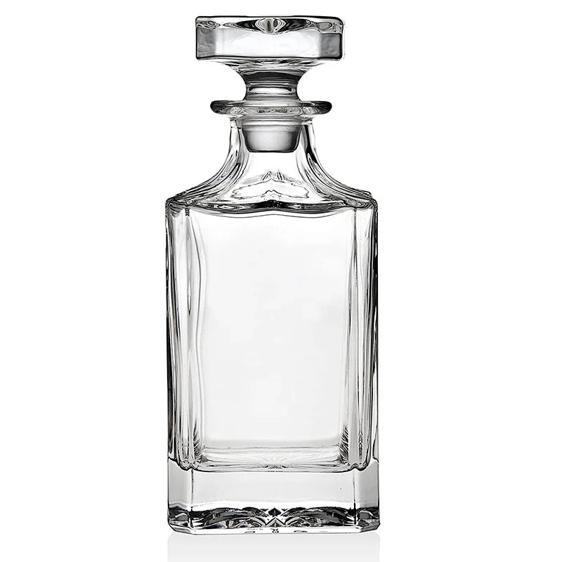 Decantador de uísque sem chumbo de vidro de cristal Hellodream para licor Scotch Bourbon Vodka ou vinho 27,05 onças