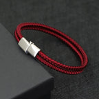 Noter masculino corda pulseira unfading aço inoxidável magentic braclet acampamento masculino acessórios pulsera tela melhor presente para namorado