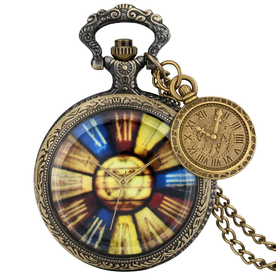 Vintage antigo cobre steampunk bronze oco engrenagem relógio de bolso de quartzo colar pingente corrente relógio masculino feminino com acessório