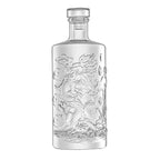 Dragão gravado 500ml formato redondo decantador de uísque barware garrafa de álcool para licor escocês bourbon