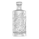 Dragão gravado 500ml formato redondo decantador de uísque barware garrafa de álcool para licor escocês bourbon