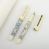 Jinhao 58 mãe de pérola concha caneta tinteiro cores estudante f ef nib caneta de caligrafia papelaria escola material de escritório