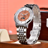 Pagani design novo relógio masculino semana exibição de aço inoxidável relógio de quartzo masculino 100m à prova dwaterproof água grande caixa de presente embalagem requintada