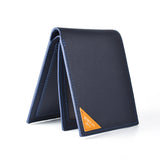 Carteira de couro com zíper PU para homens, bolso luxuoso, alta qualidade, novo