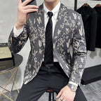Blazer Masculino de Luxo Slim Fit Estampado - Elegância e Estilo para Toda Ocasião