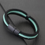 Novidade pulseira de corda milan grau a para homens fivela magnética destacável esportes ao ar livre acampamento braslet acessórios casuais pulseria