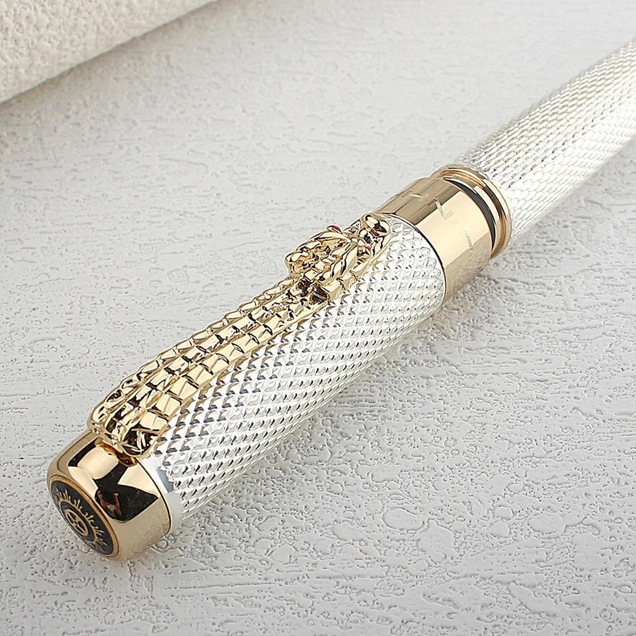 Jinhao Dragão Clipe de Ouro Caneta-tinteiro, Escritório de Papelaria, Presente Criativo, EF, F Nib, 1200