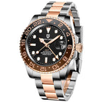 Pagani design 40mm nh34 relógio mecânico totalmente automático masculino luxo vidro safira 40mm cerâmica gmt relógio 100m à prova dwaterproof água