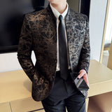 Blazer Masculino de Luxo em Jacquard - Elegância Atemporal para Ocasiões Especiais