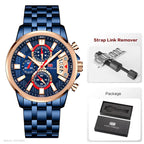 MINI FOCUS Motley Relógios para Homens Moda Esporte Cronógrafo Relógio de Pulso de Quartzo com Data Luminosa Mãos Pulseira de Aço Inoxidável Homem