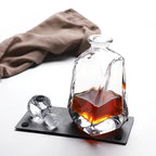 Decantador de uísque de vidro de cristal, sem chumbo, luxuoso, de alta qualidade, para licor ou scotch, vinho Bourbon