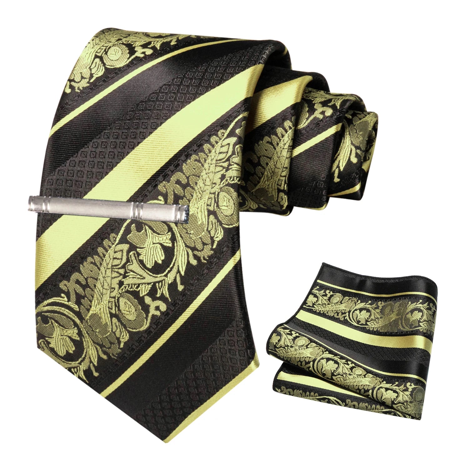Clássico masculino floral gravata 8cm conjunto de gravata de seda bolso quadrado gravata clipe ternos de negócios acessórios noivo casamento cravat