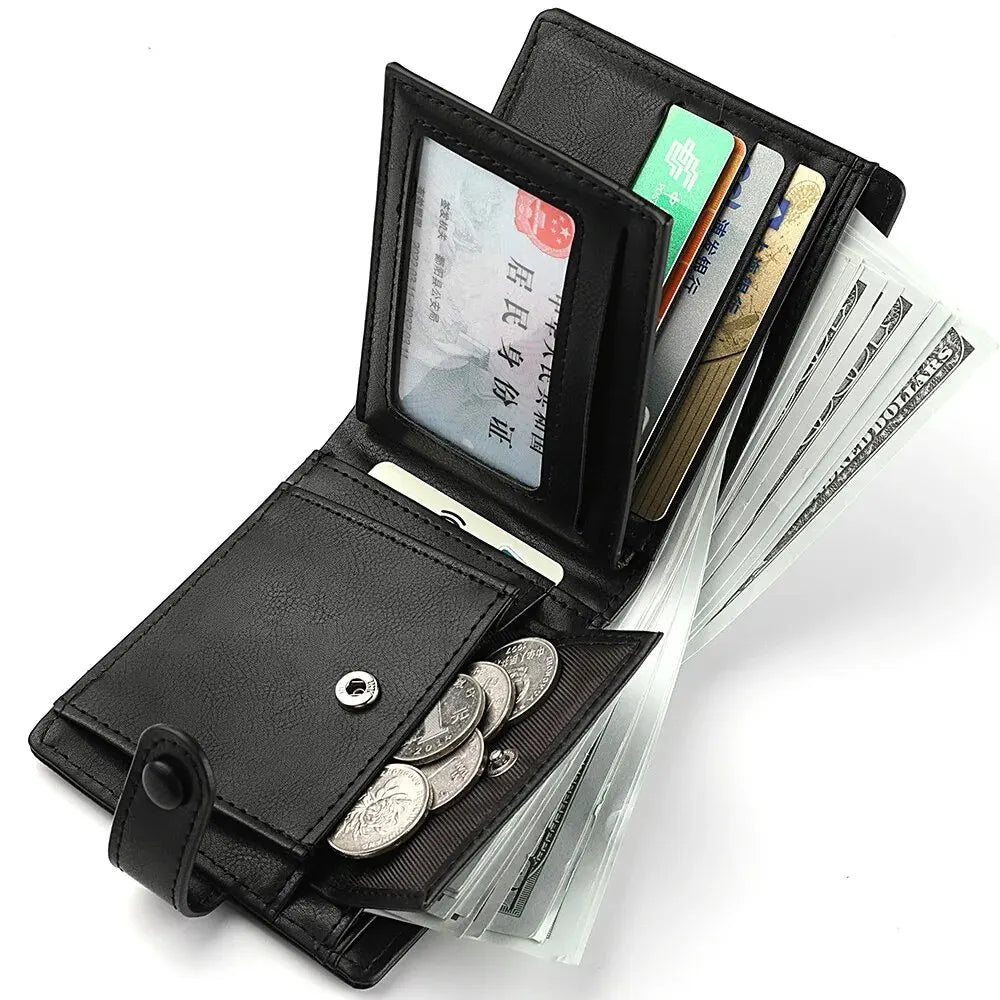Carteira masculina titular do cartão de visita caso carteira curta de couro do plutônio saco de dinheiro de alta qualidade carteira de cartão de crédito masculino