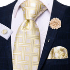 Gravata elegante de seda listrada para homens, gravata de casamento para negócios, moda designer de gravata, abotoadura manual, roxa e branca, gravata