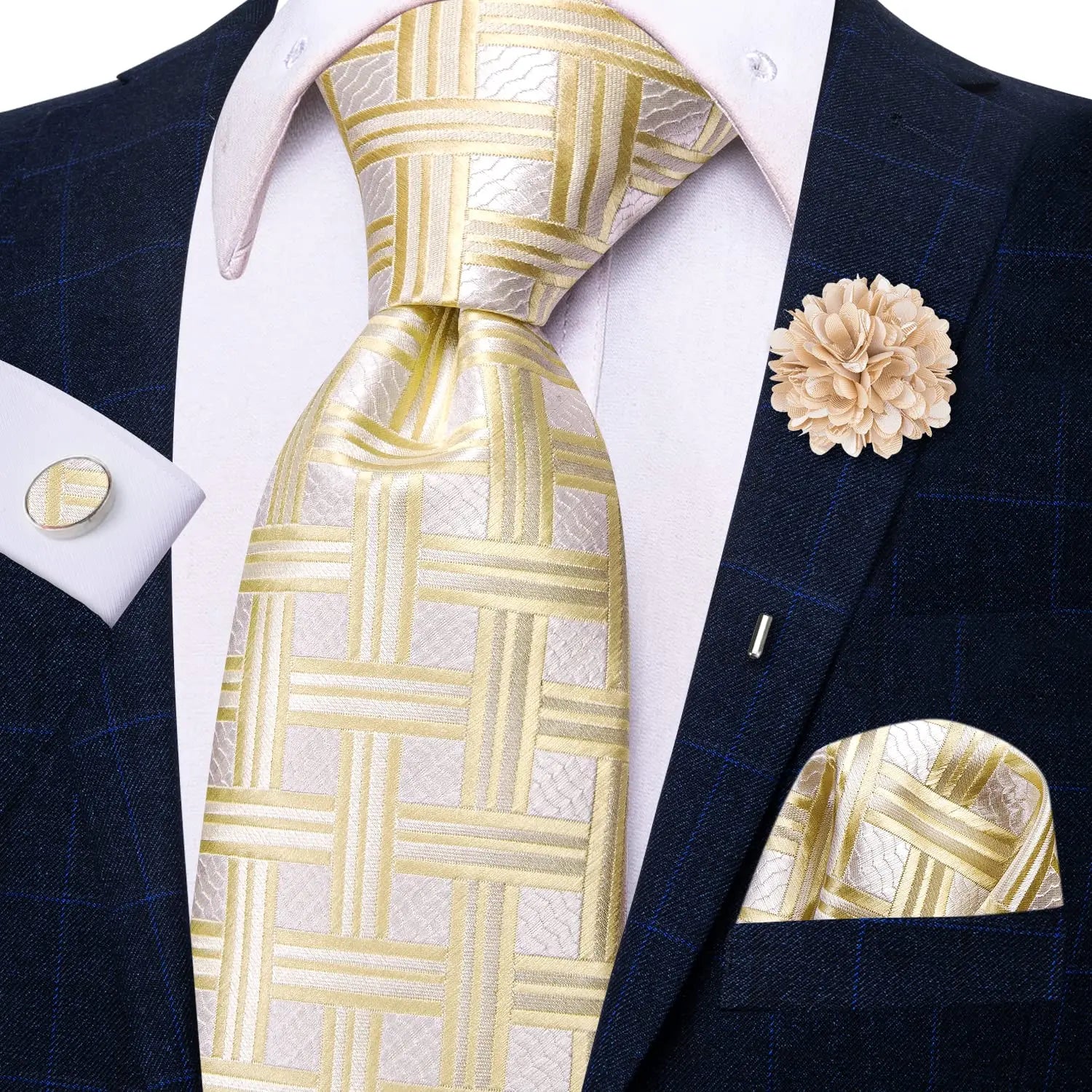 Gravata elegante de seda listrada para homens, gravata de casamento para negócios, moda designer de gravata, abotoadura manual, roxa e branca, gravata