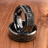 Anel de carboneto de tungstênio para homem anillos bague homme pareja de compromiso moda jóias alianças de casamento anéis de noivado de meteorito