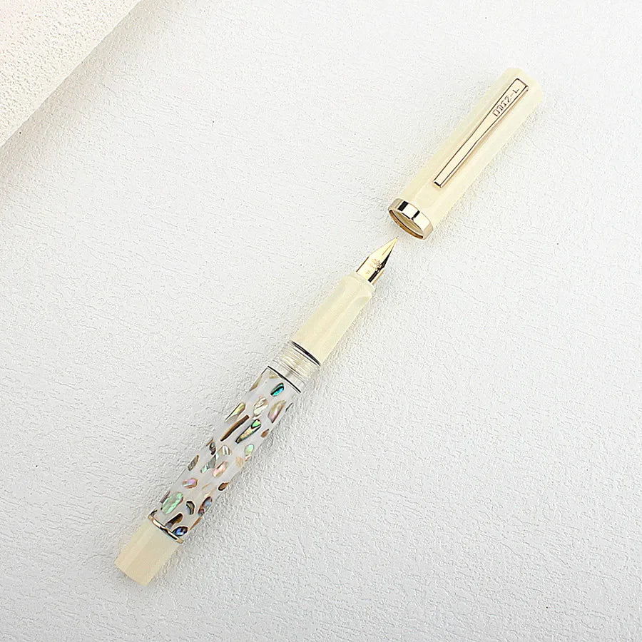Jinhao 58 mãe de pérola concha caneta tinteiro cores estudante f ef nib caneta de caligrafia papelaria escola material de escritório