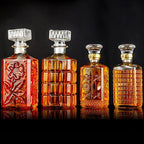 Dispensador de decantador quadrado de alta qualidade, 800-1000ml, garrafa de vidro de cristal, vinho com tampa de parafuso, aerador, espelho, jarro, presente, decoração de bar