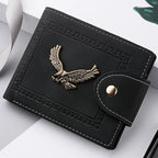 Nova carteira masculina curta multi-função slot para cartão metal touro etiqueta carteira de luxo zíper designer pequena carteira fina