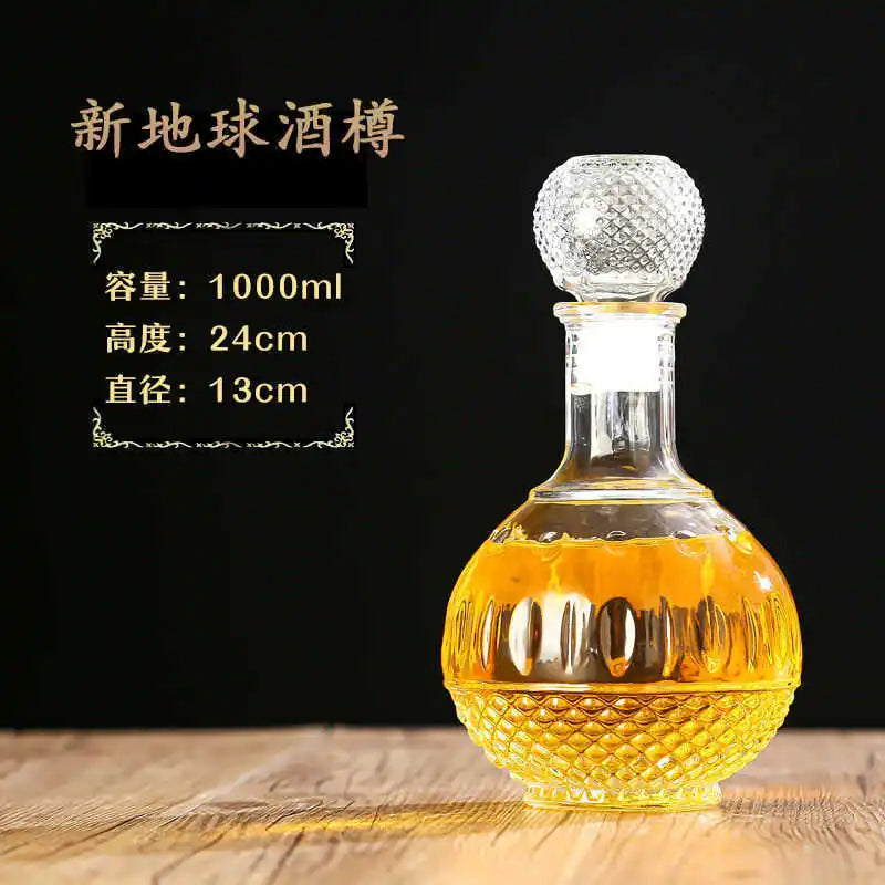 Criatividade design multi estilos barware garrafa de vidro de vinho 250-1000ml decantadores de uísque de vidro sem chumbo para licor bourbon scotch