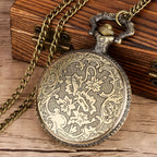 Tbilisi-Quartzo Oco Design Relógio De Bolso, Colar De Bronze, Pingente Fob Relógio, 80cm, 38cm Gancho Corrente, Relógio Retro