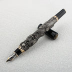 Jinhao Caneta-tinteiro com EF e F Nib, Escultura estereoscópica, Presente da escrita, Dragon Year Limited