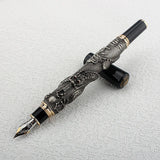 Jinhao Caneta-tinteiro com EF e F Nib, Escultura estereoscópica, Presente da escrita, Dragon Year Limited
