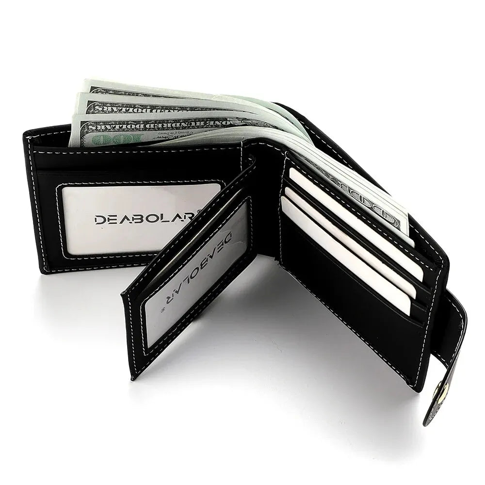 Nova carteira masculina curta multi-função slot para cartão metal touro etiqueta carteira de luxo zíper designer pequena carteira fina