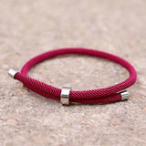 Noter nova pulseira de corda da sorte unissex fecho de aço inoxidável pulseira ajustável amizade jóias acessórios presente para os amantes