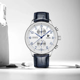 Novo design pagani moda masculina relógio casual à prova dwaterproof água 100m luxo couro esportes quartzo cronógrafo vk61relogio masculino