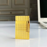 Encendedor retro de sonido brilhante, carcasa de latón a prueba de vento, butano inflável, antiderrapante lateral, encendedor d