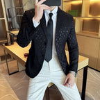 Blazer Masculino Jacquard Estilo Luxuoso - Elegância e Charme para o Outono