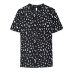 Moda verão leopardo reunindo camisetas masculinas 2025 nova gola redonda fino ajuste manga curta casual camiseta roupas masculinas 4xl-m