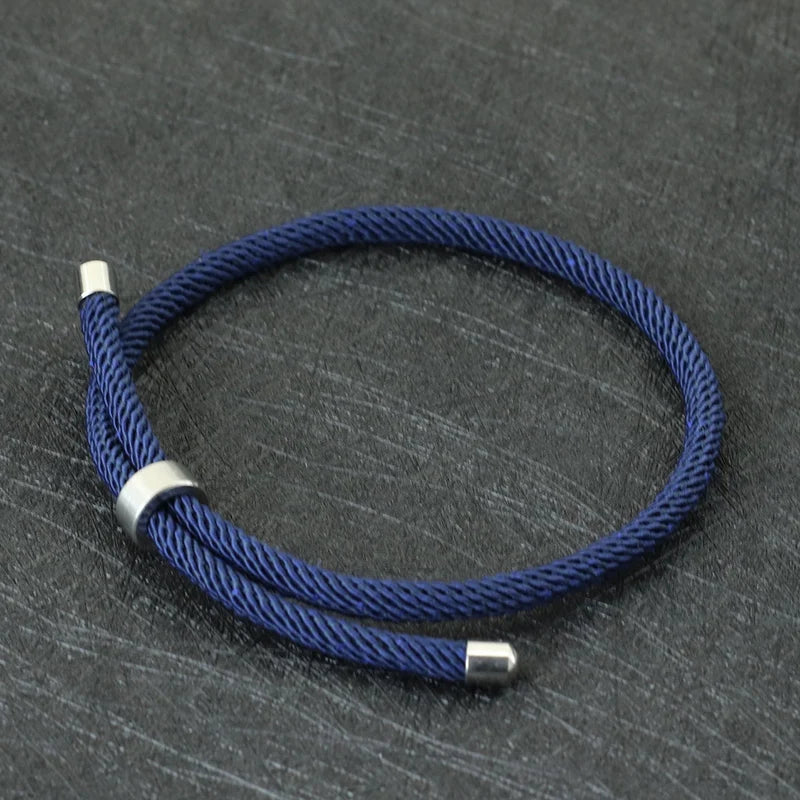 Noter nova pulseira de corda da sorte unissex fecho de aço inoxidável pulseira ajustável amizade jóias acessórios presente para os amantes