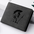 Carteira curta masculina de couro PU vintage fino porta cartão de crédito carteira compacta preta