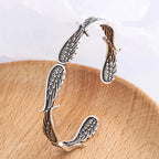 Nova moda asas de anjo pulseiras 925 prata esterlina jóias retro thai prata personalidade requintado abertura pulseiras tyb125
