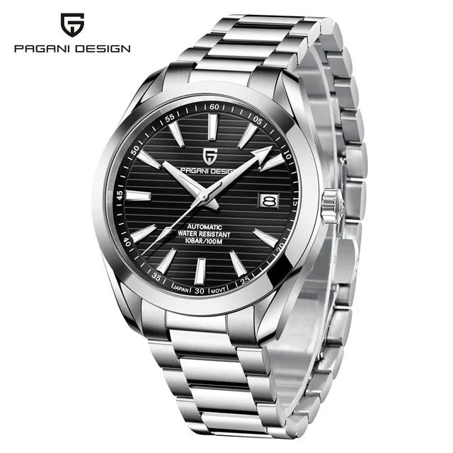 Pagani design a150 40mm relógio mecânico masculino de luxo vidro safira relógio automático 100m à prova dwaterproof água reloj hombre