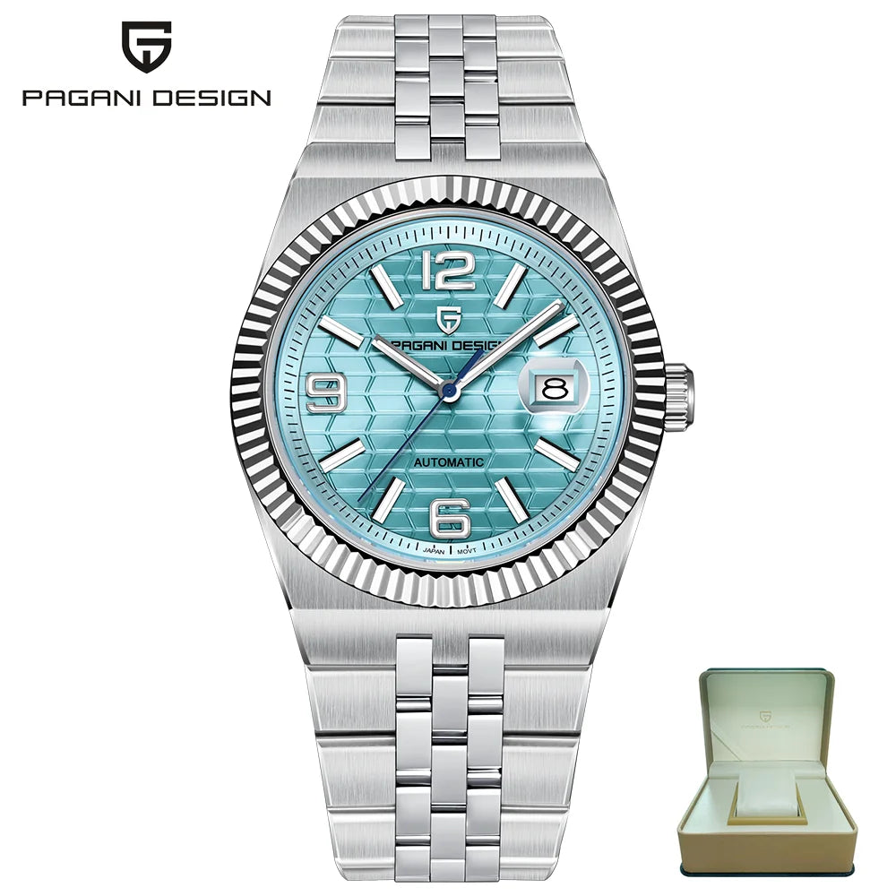 Pagani design novo relógio masculino negócios relógio mecânico automático 100m à prova dwaterproof água relógio masculino de aço inoxidável caixa de presente requintado
